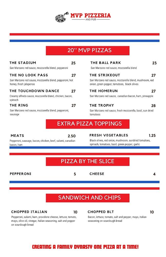MVP Pizzeria and Pub Menu image 1