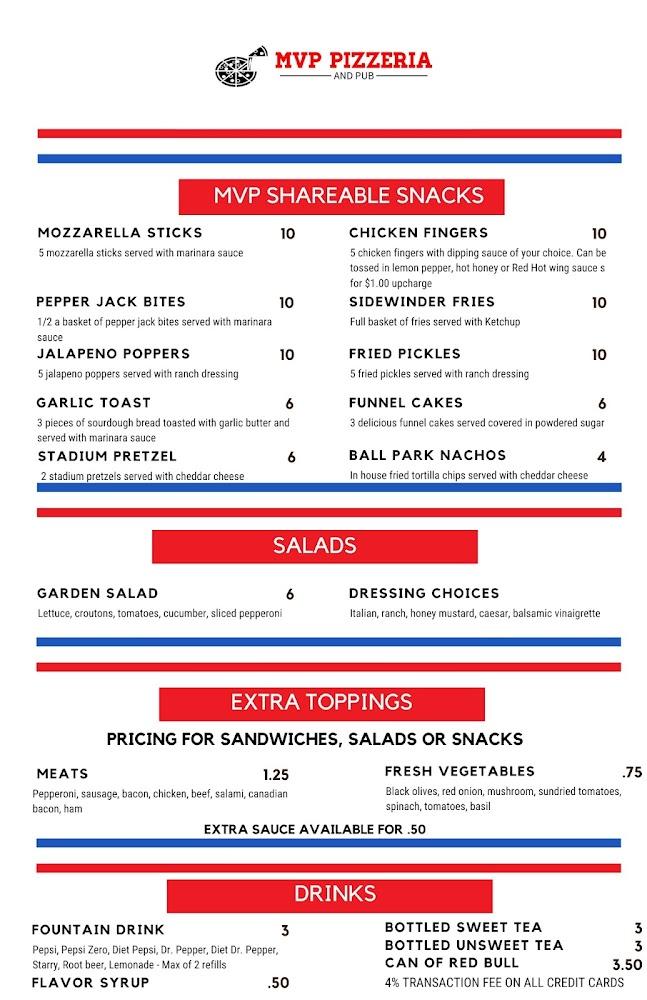 MVP Pizzeria and Pub Menu image 2
